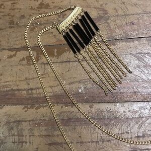 Gold tone Tassel Necklace